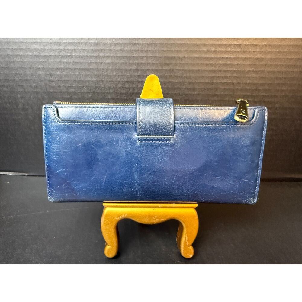 HOBO Navy Blue Leather Clutch Wallet - Picture 2 of 14